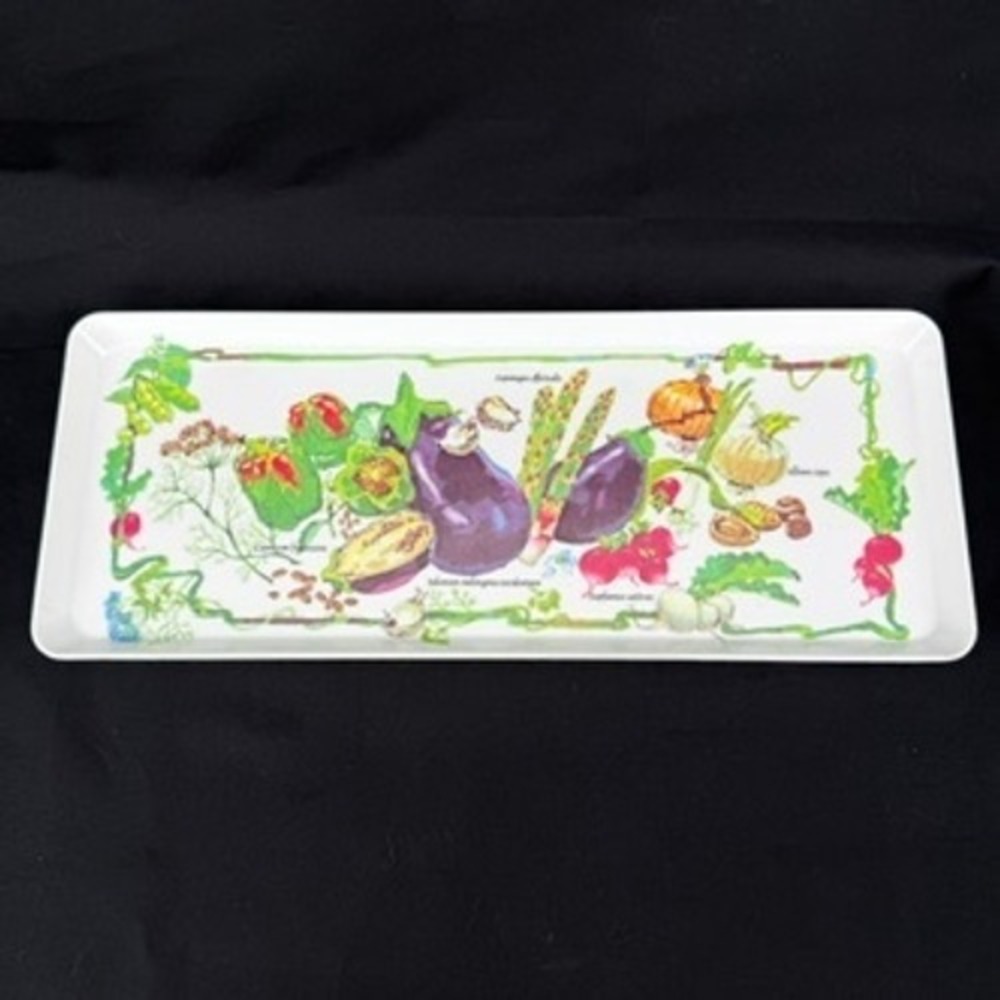 Design Imports Ltd Italy Melamine Vegetable Botanical Serving Tray 15 inch